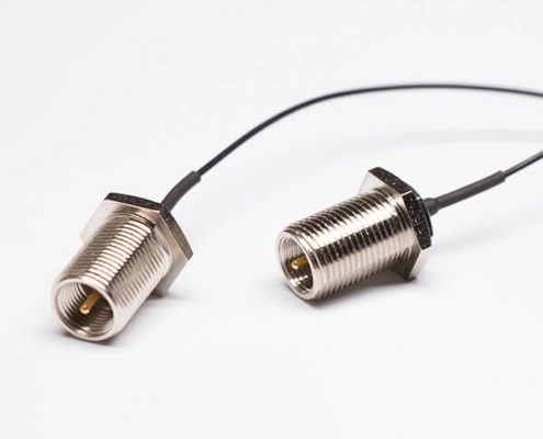 MHF連接器(IPEX一代)接黑色RF 1.13線材焊FME公頭